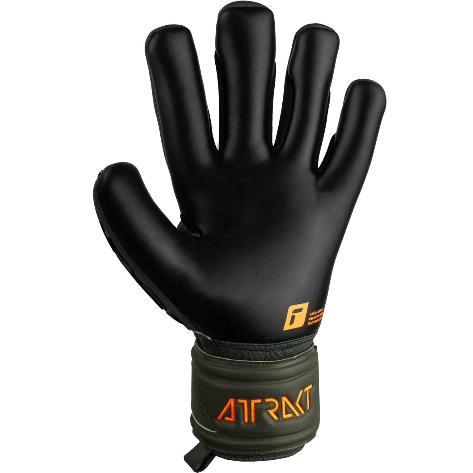Reusch Attrakt Freegel Silver Goalkeeper Gloves - Desert Green-Orange-Black (Single - Inner)
