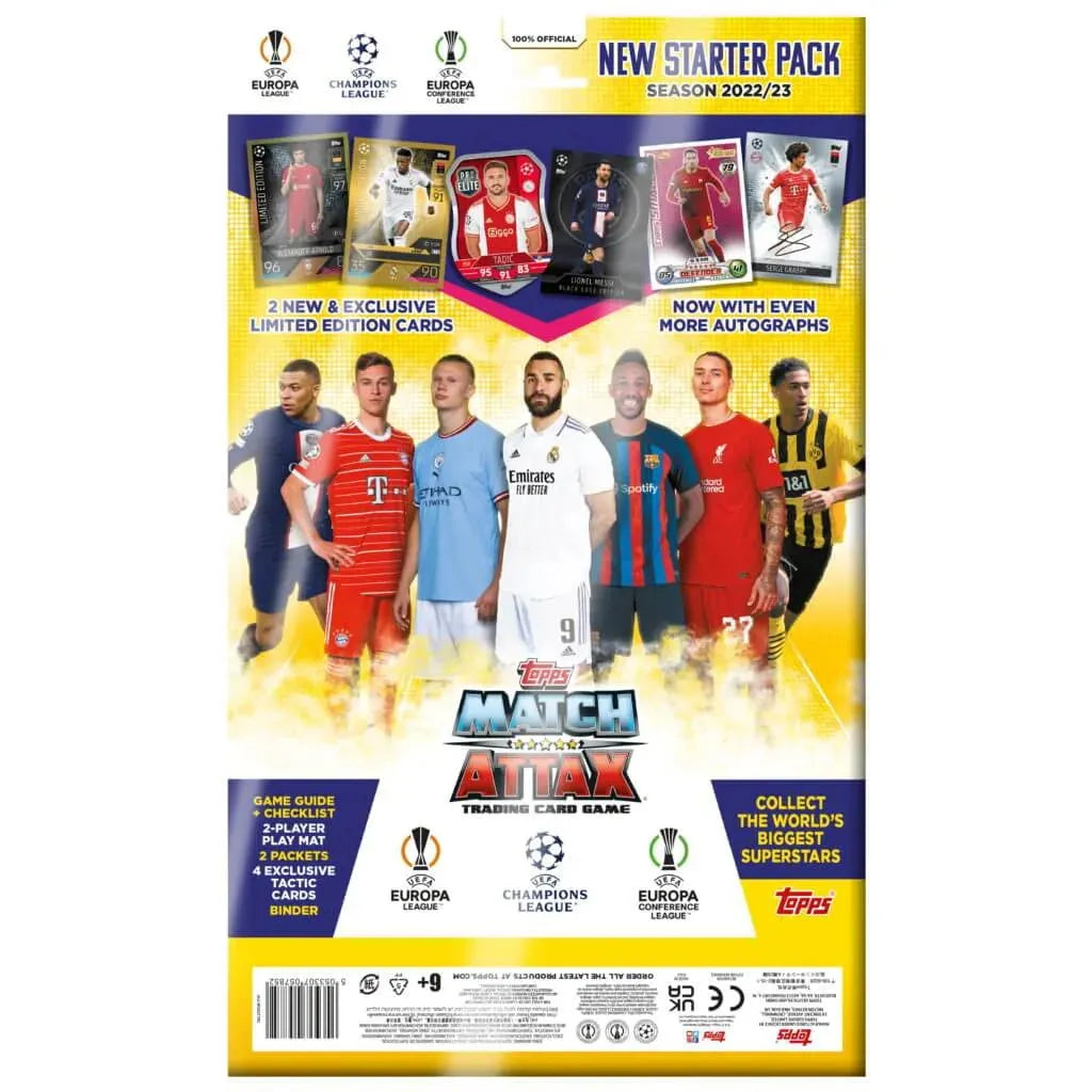 2022-23 Topps Match Attax UEFA Champions League Cards Starter Pack (Back)