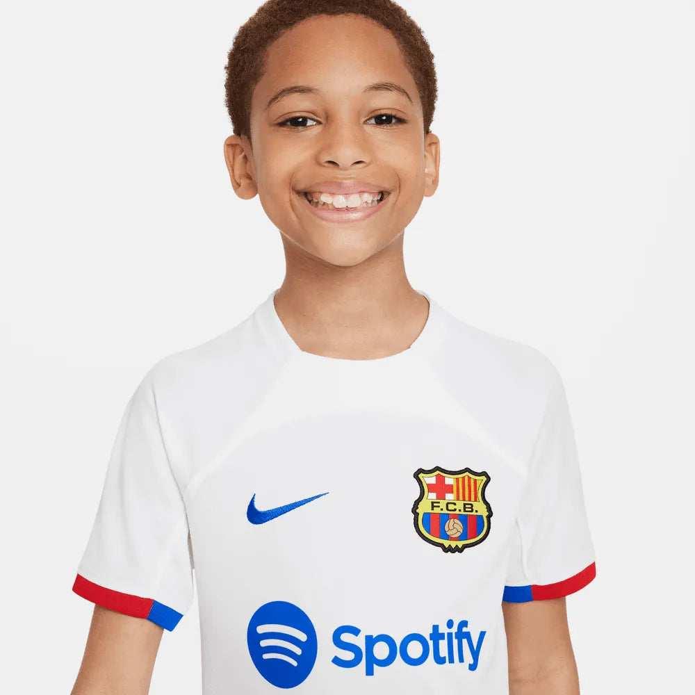 Nike 2023-24 Barcelona Youth Stadium Away Jersey (Detail 1)
