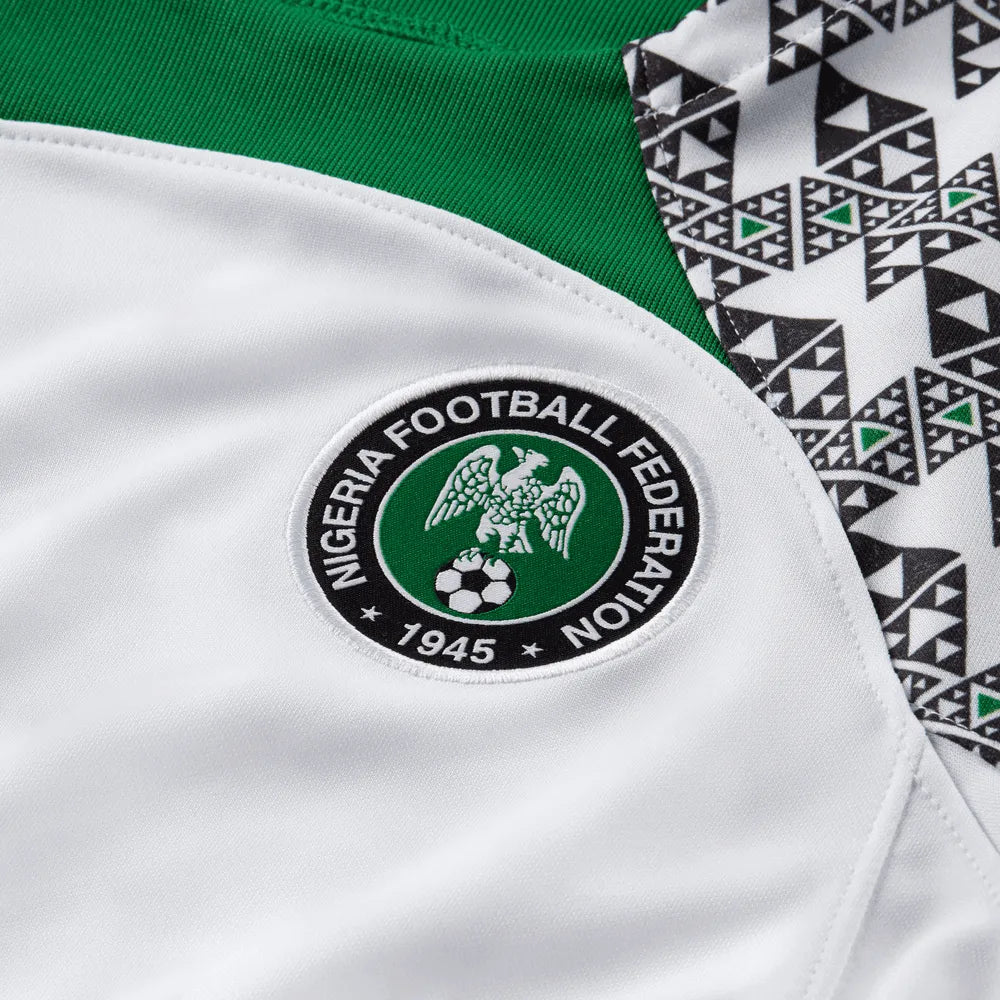 Nike 2022-23 Nigeria Youth Away Jersey - White-Black (Detail 2)