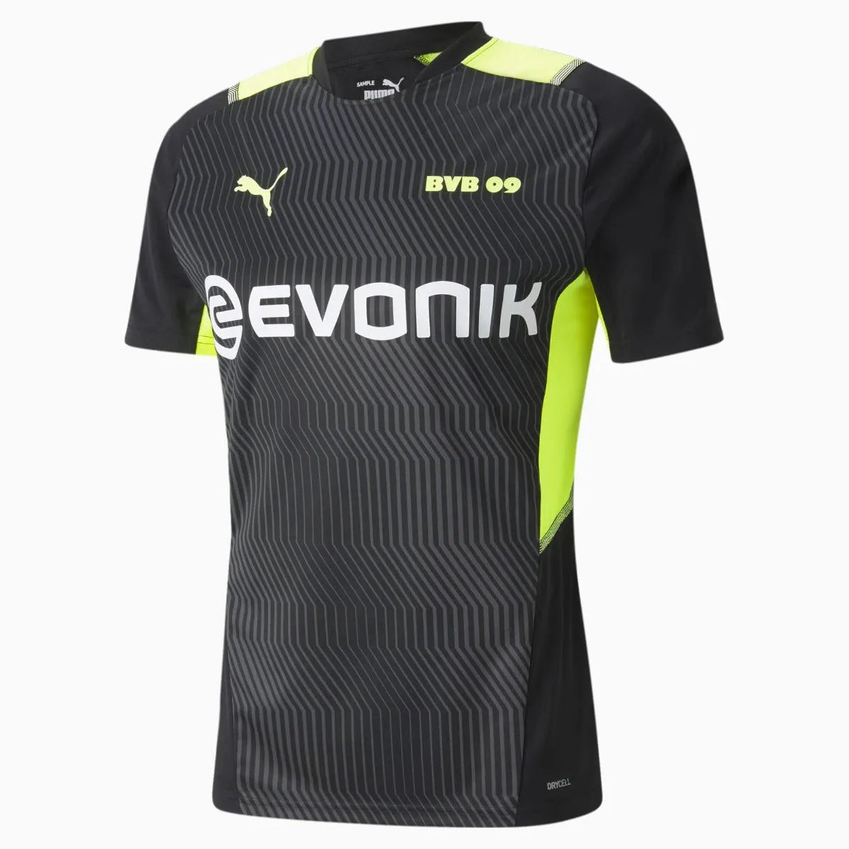 Puma 2021-22 Borussia Dortmund Training Jersey - Black-Safety Yellow (Front)