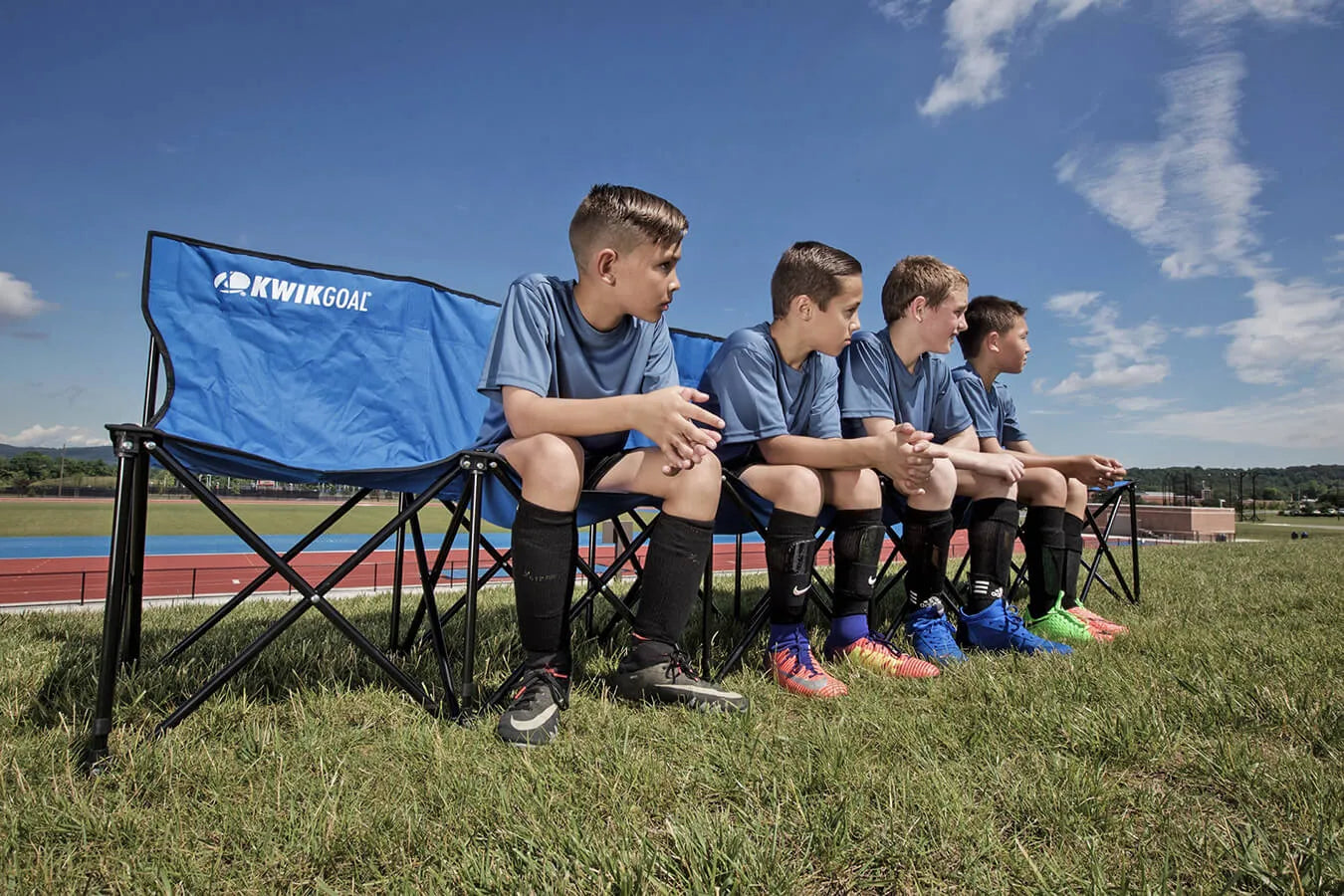 Kwik Goal 6-Seat Kwik Bench - Blue (On the Field 1)