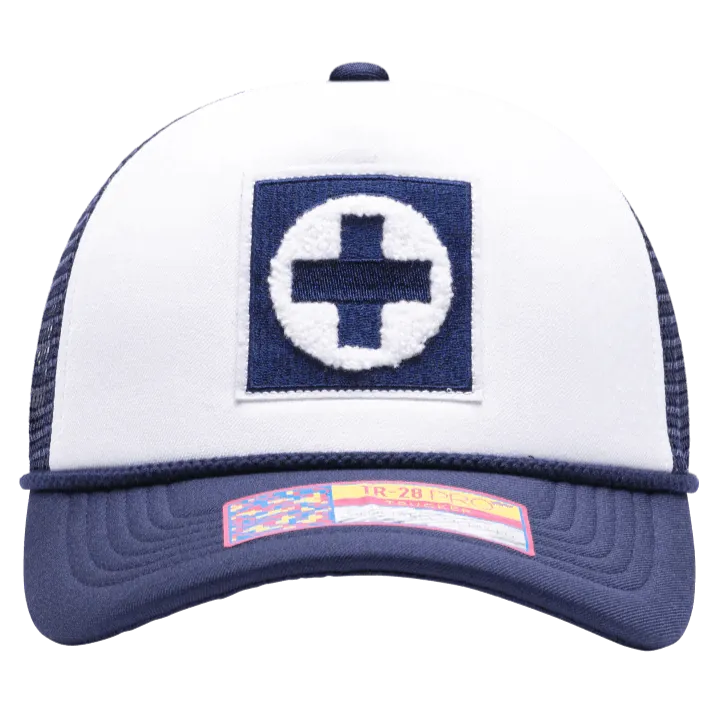 FI Collection Cruz Azul Scout Trucker Hat - Navy-White (Front)