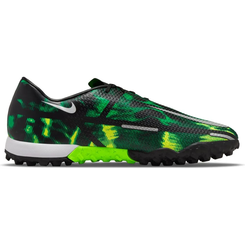 Nike Phantom FT2 Academy SW TF - Black-Green Strike (Side 2)