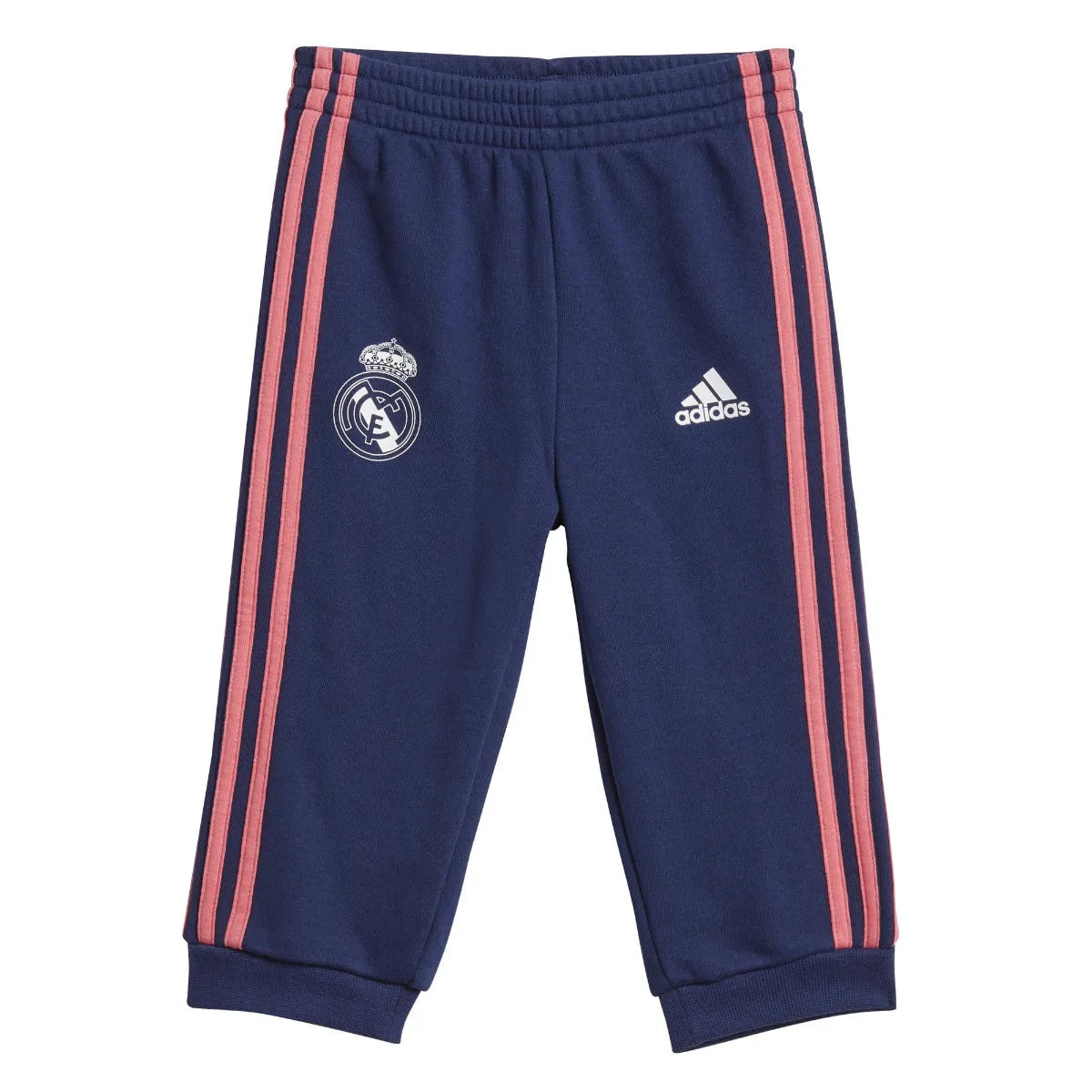 Adidas 2020-21 Real Madrid 3 Stripes Baby Jogger - White-Navy-Pink