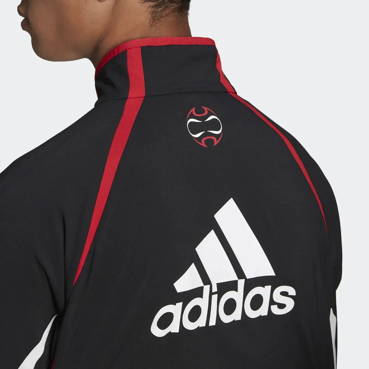 adidas 21-22 Manchester United Teamgeist Woven Jacket - Black (Detail 2)