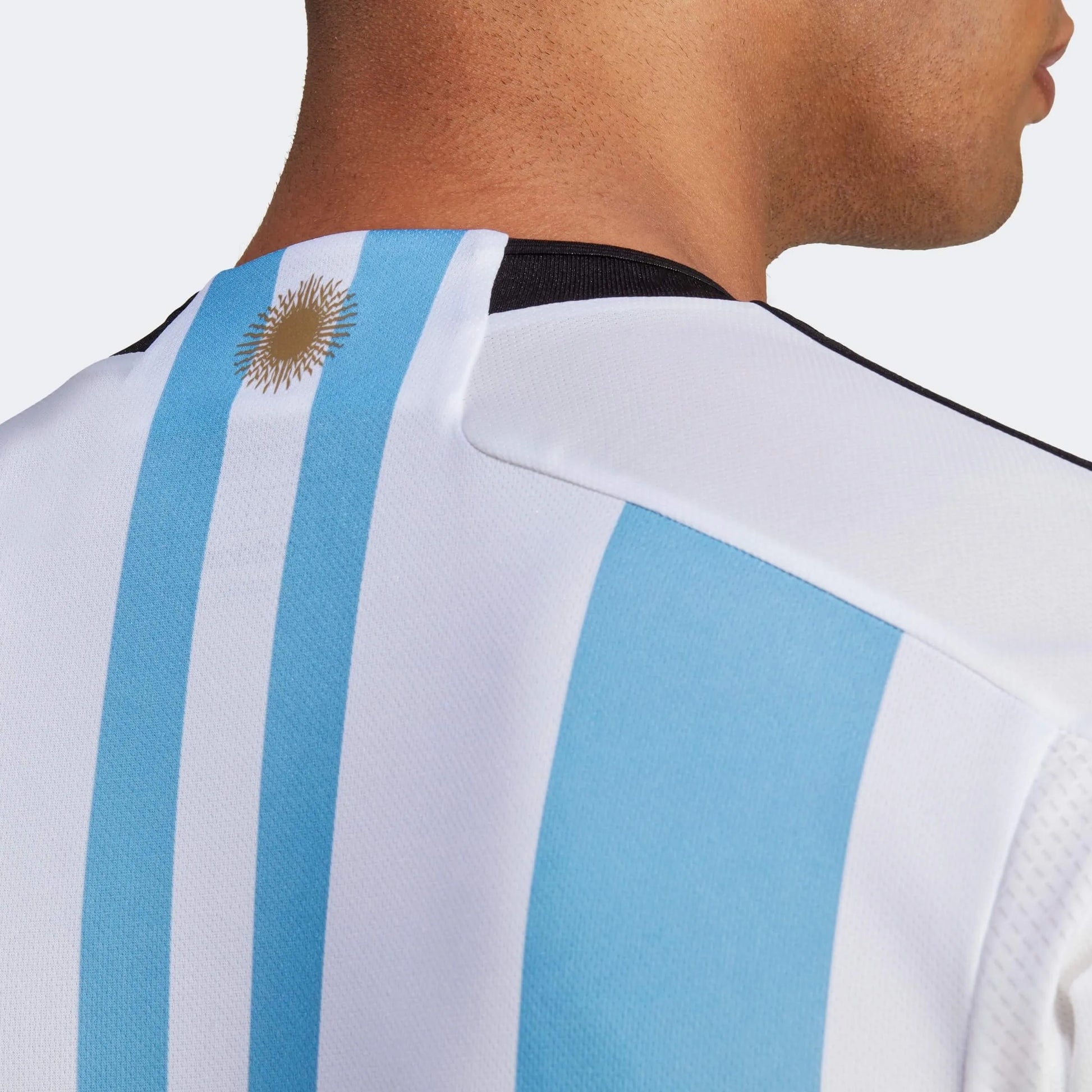 adidas 2022-23 Argentina Home Jersey - White-Light Blue (Detail 2)