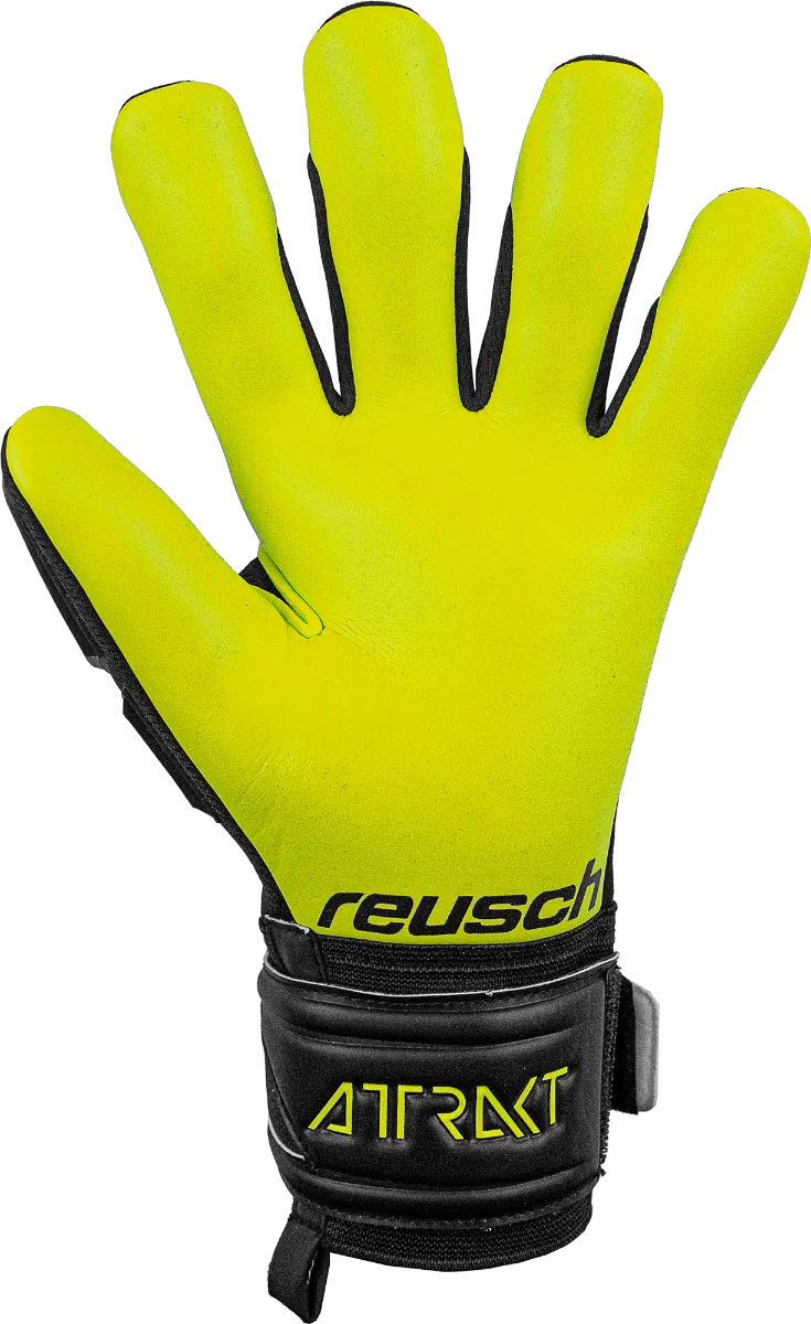 Reusch JR Freegel Silver FingerSave Goalkeeper Gloves - Black-Lime Green (Single - Inner)