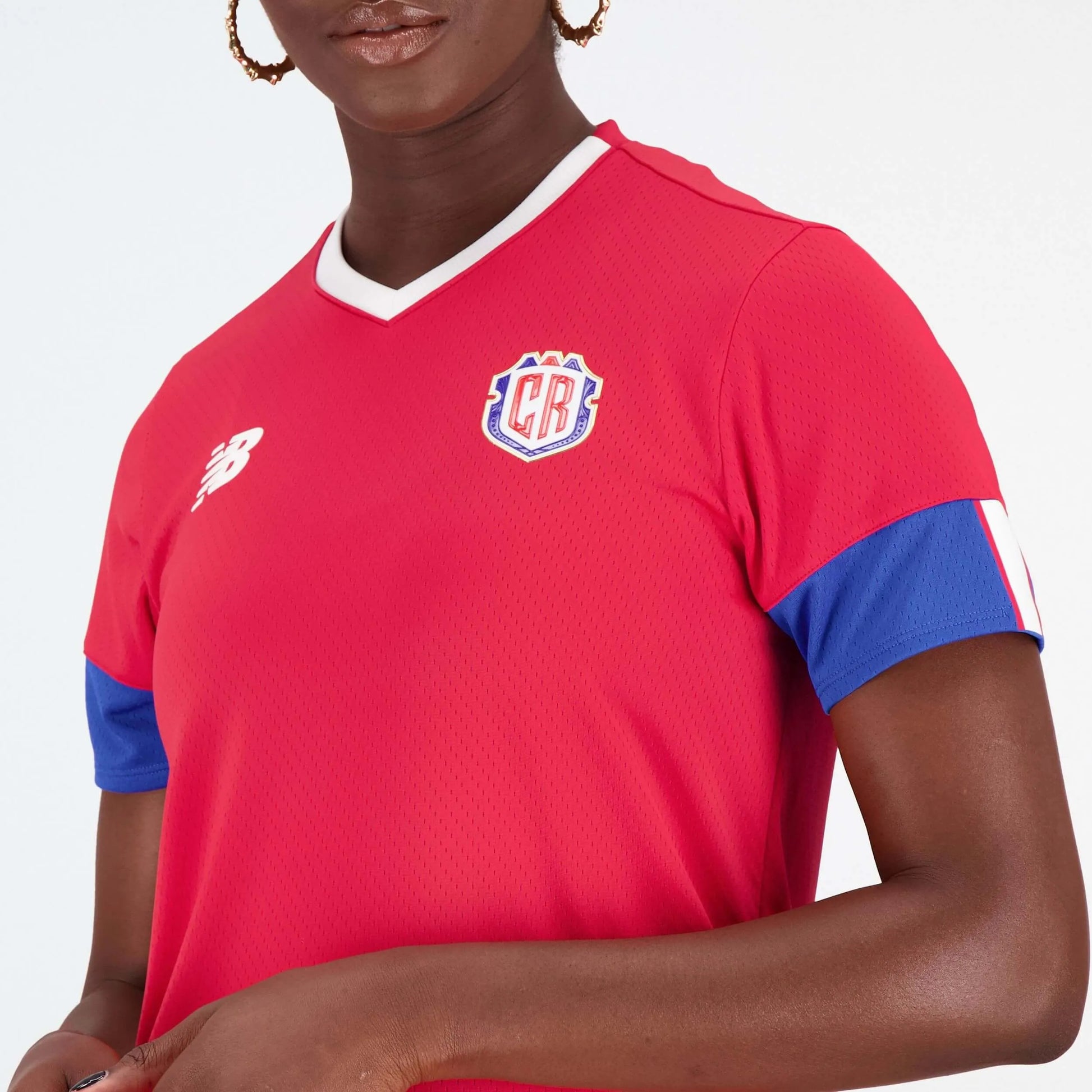 New Balance 2022-23 Women's Costa Rica Home Jersey - Red (Detail 1)