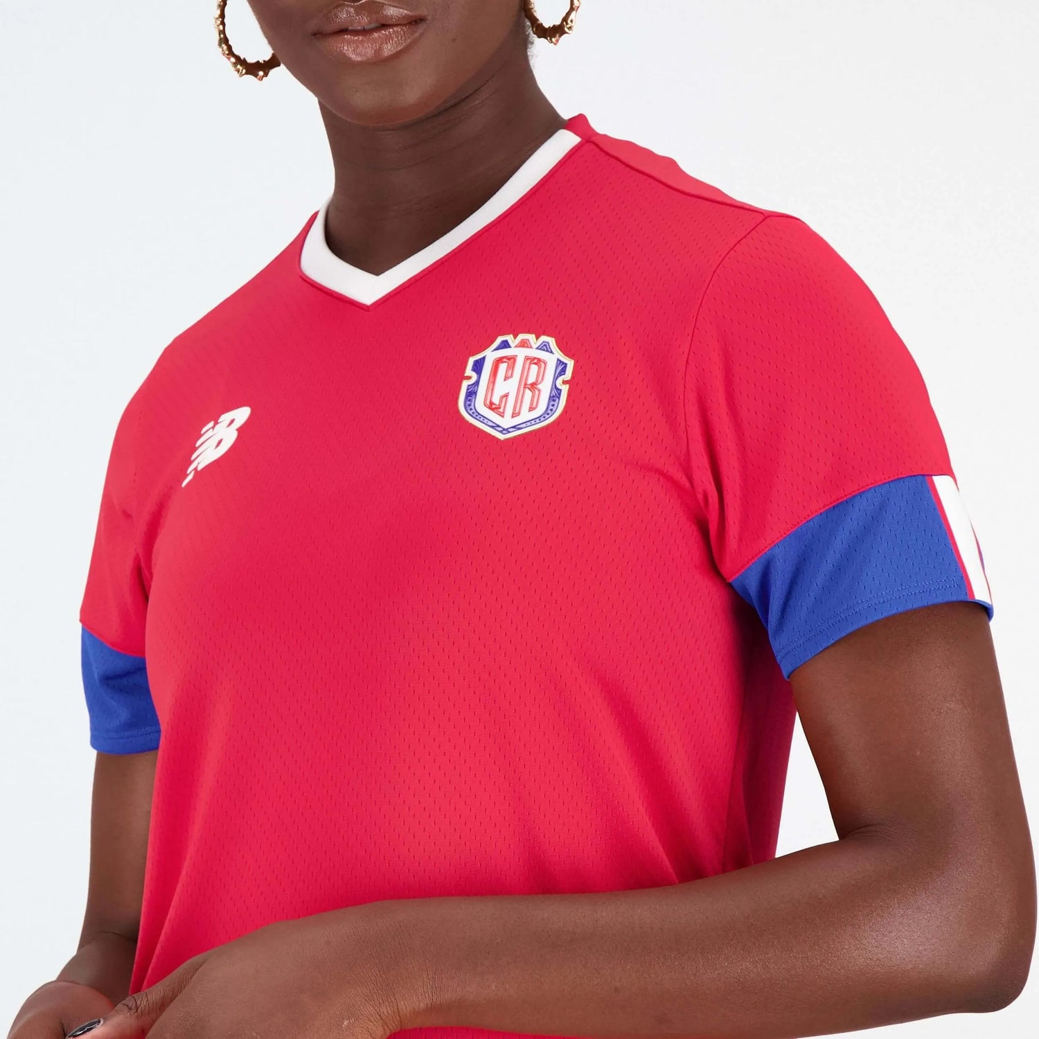 New Balance 2022-23 Women's Costa Rica Home Jersey - Red (Detail 1)