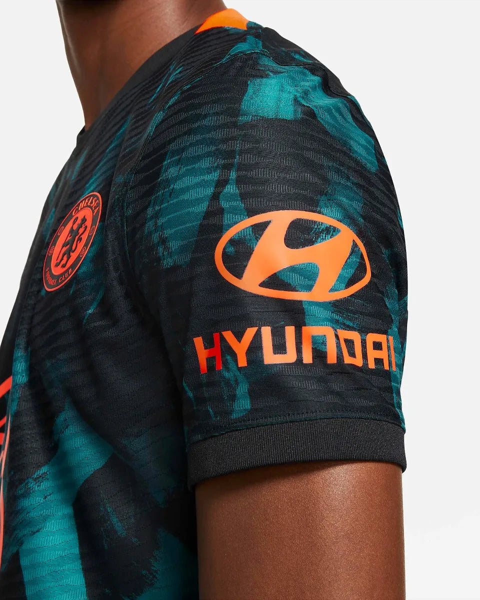 Nike 2021-22 Chelsea Third ADV Match Jersey - Black-Teal-Orange (Detail 2)