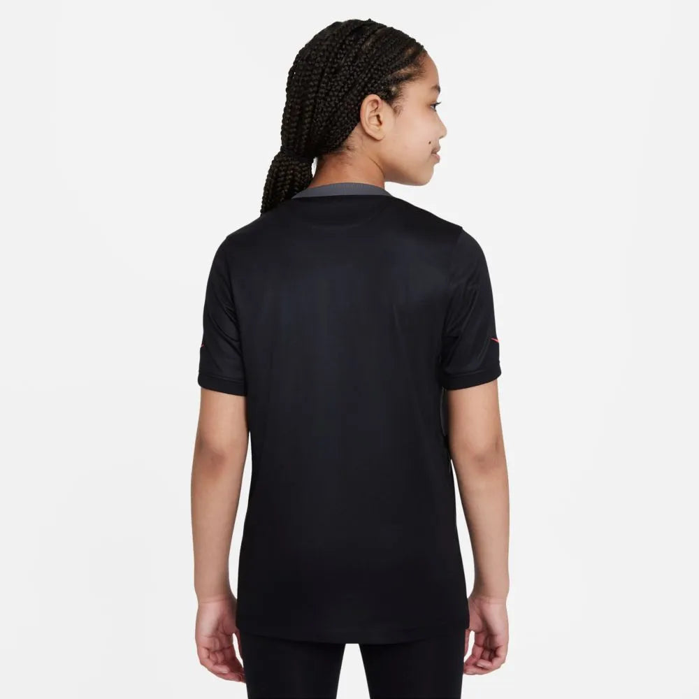 Nike 2021-22 PSG Youth Third jersey - Black-Grey (Model - Back)