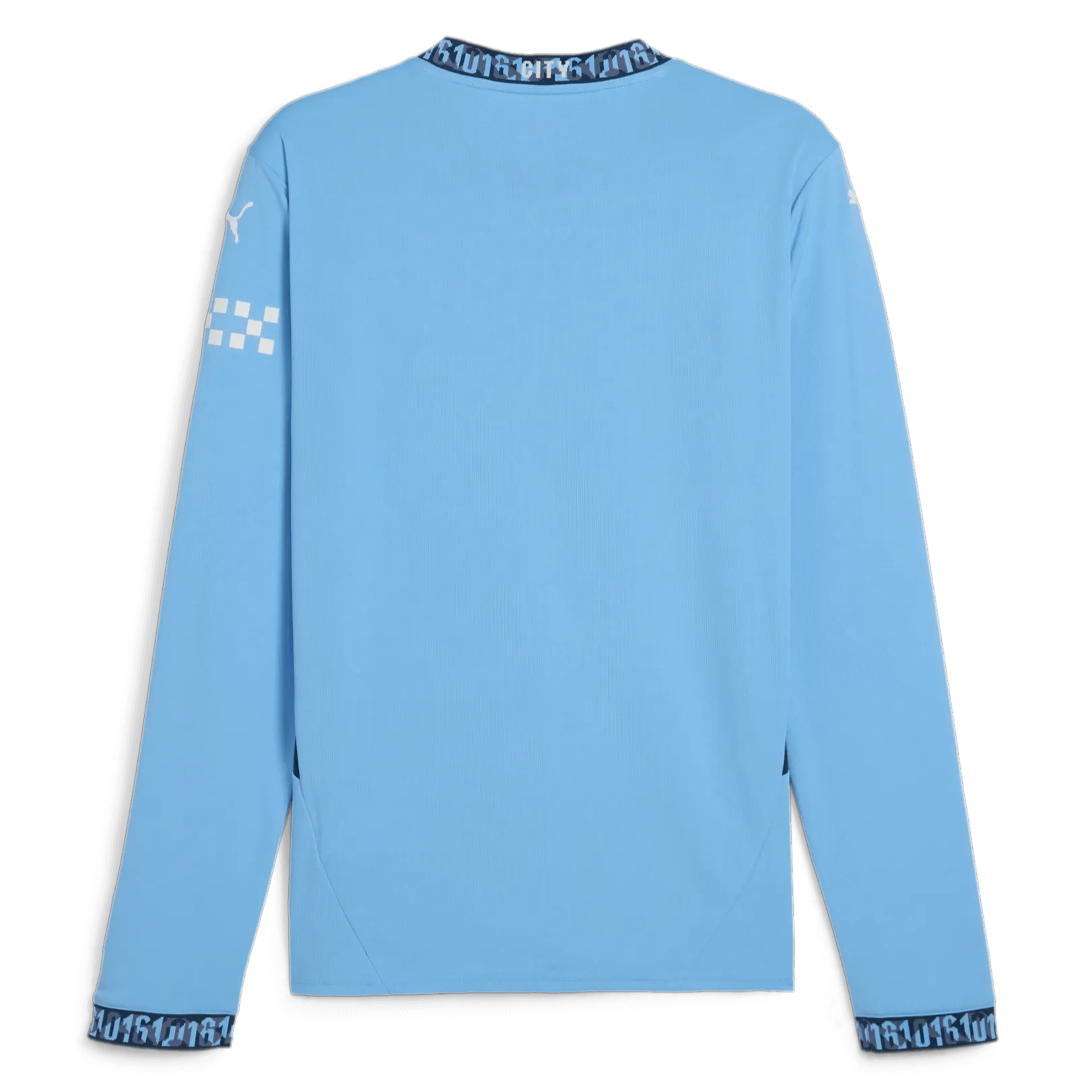 Puma 2024-25 Manchester City Men's Stadium Home Long-Sleeve Jersey (Back)