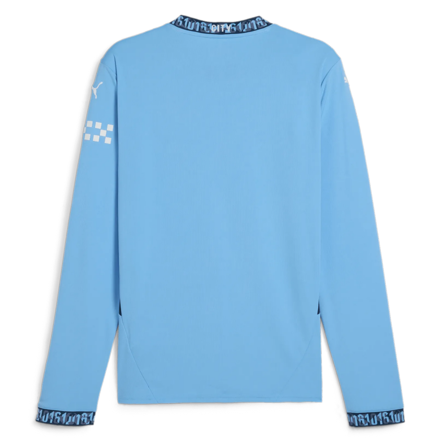Puma 2024-25 Manchester City Men's Stadium Home Long-Sleeve Jersey (Back)