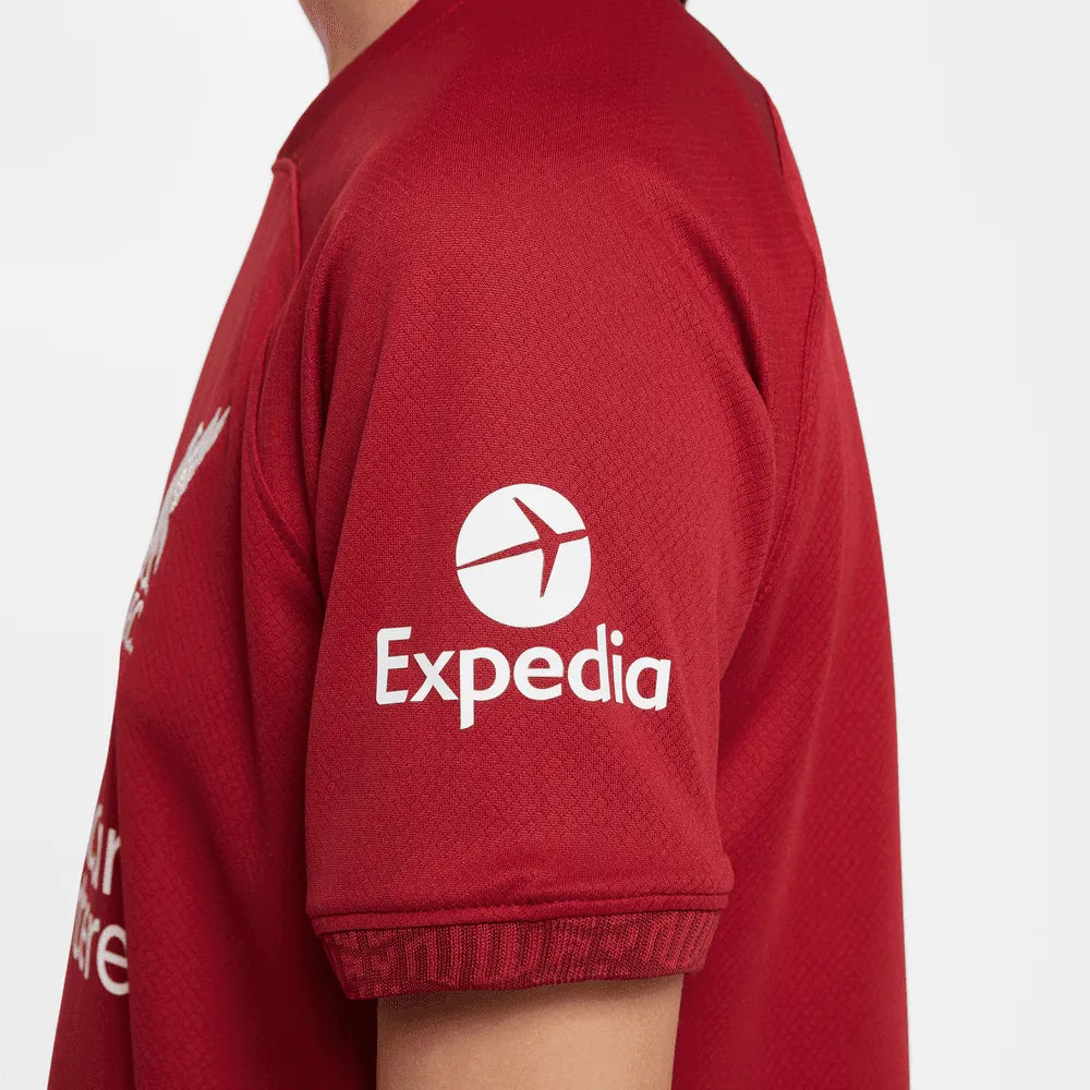 Nike 22-23 Liverpool FC Youth Home Jersey - Red-White (Detail 3)