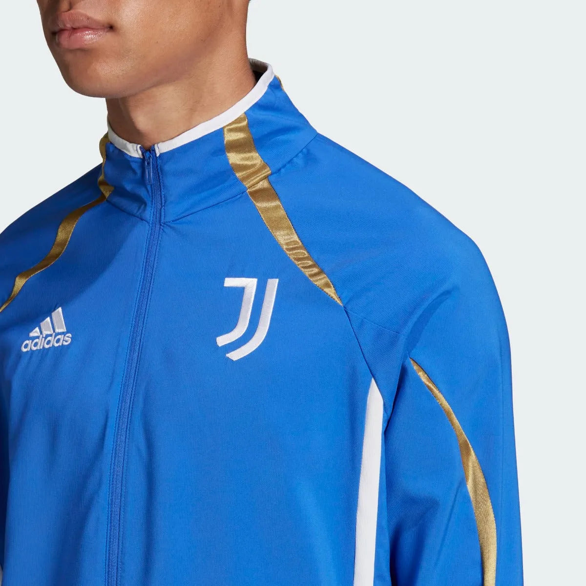 adidas 21-22 Juventus Teamgeist Woven Jacket - Hi Res Blue (Detail 1)