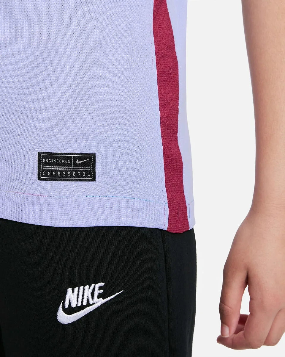 Nike 2021-22 Barcelona Youth Away Jersey - Purple Pulse (Detail 6)