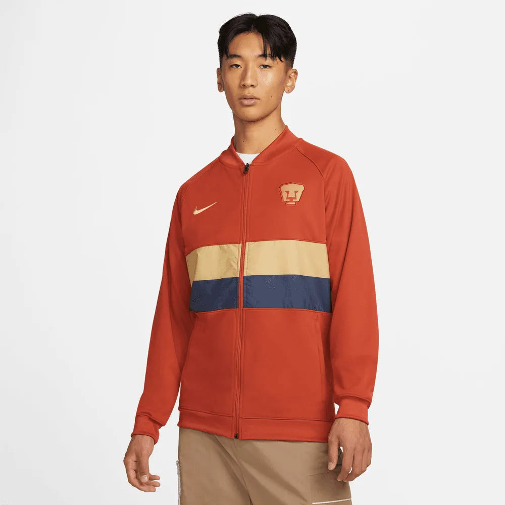 Nike 2021-22 Pumas I96 Anthem Jacket - Firewood Orange (Model - Front)
