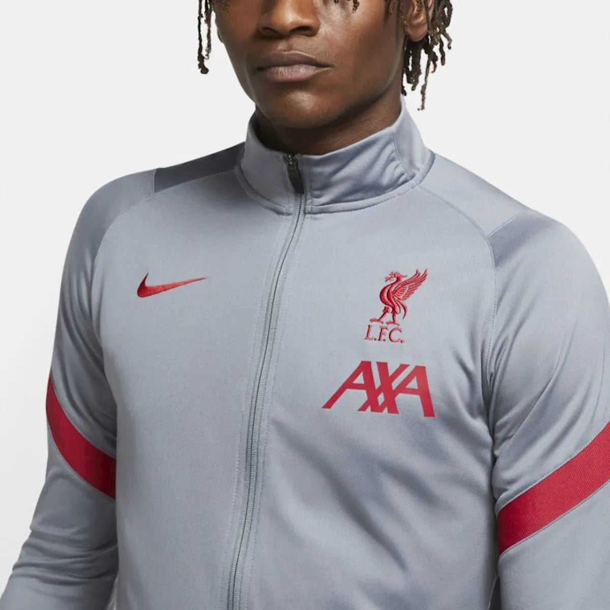Nike 2020-21 Liverpool Dry-Fit Strike Top - Light Grey-Red