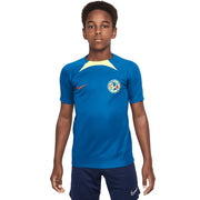 Nike 2023-24 Club America Youth Academy Drill Top - Blue-Yellow (Model - Front)