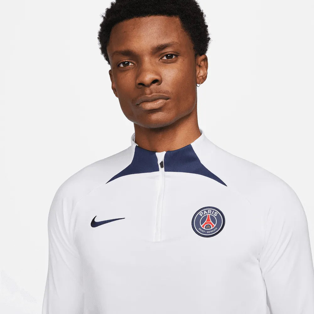 Nike 2022-23 PSG DF Strike Drill Top - White-Midnight Navy (Detail 1)