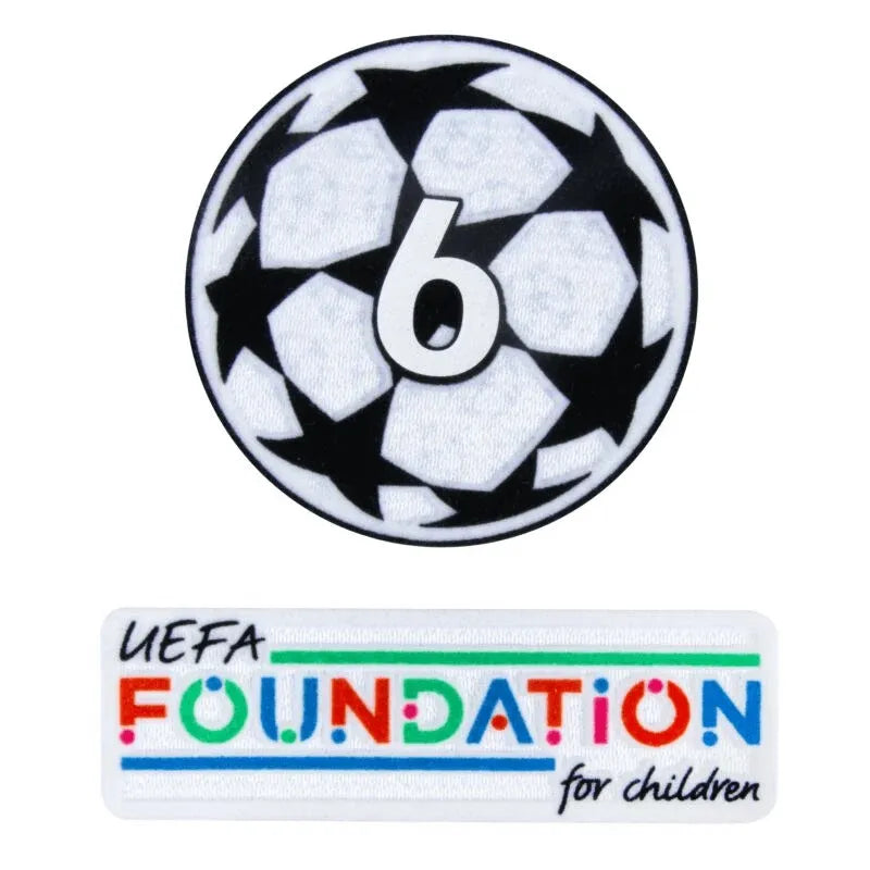 Bayern Munich/Liverpool 2024- UCL Starball 6 Times Winner + UEFA Foundation Patch Set (Youth)