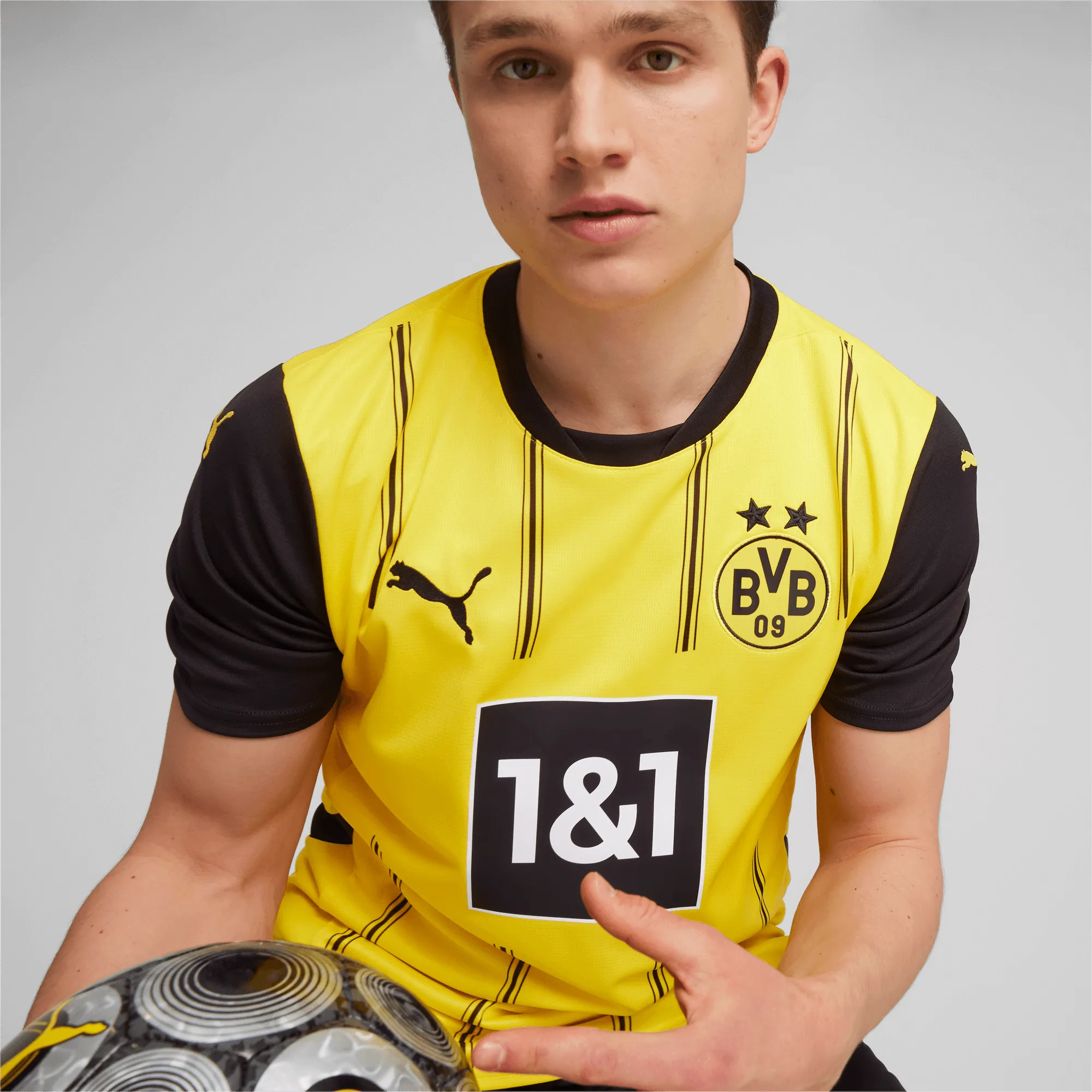 Puma 2024-25 Borussia Dortmund Men's Stadium Home Jersey (Detail 1)