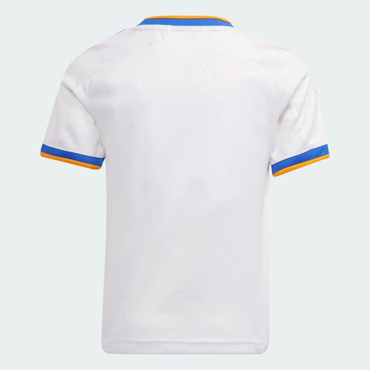Adidas 2021-22 Real Madrid Home MINI Kit - White-Blue-Orange (Jersey - Back)
