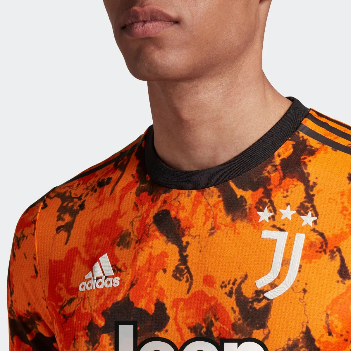 Adidas 2020-21 Juventus Authentic Third Jersey - Orange-Black