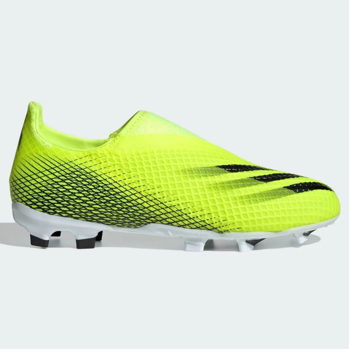 Adidas JR X Ghosted.3 Laceless FG - Volt-Black