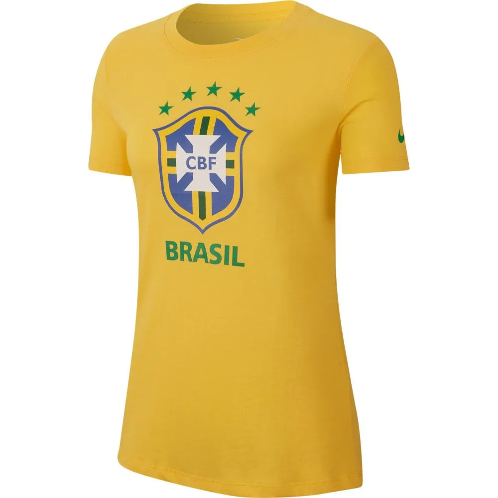 Nike Brazil 2019 Women's Evergreen Crest Tee - Yellow