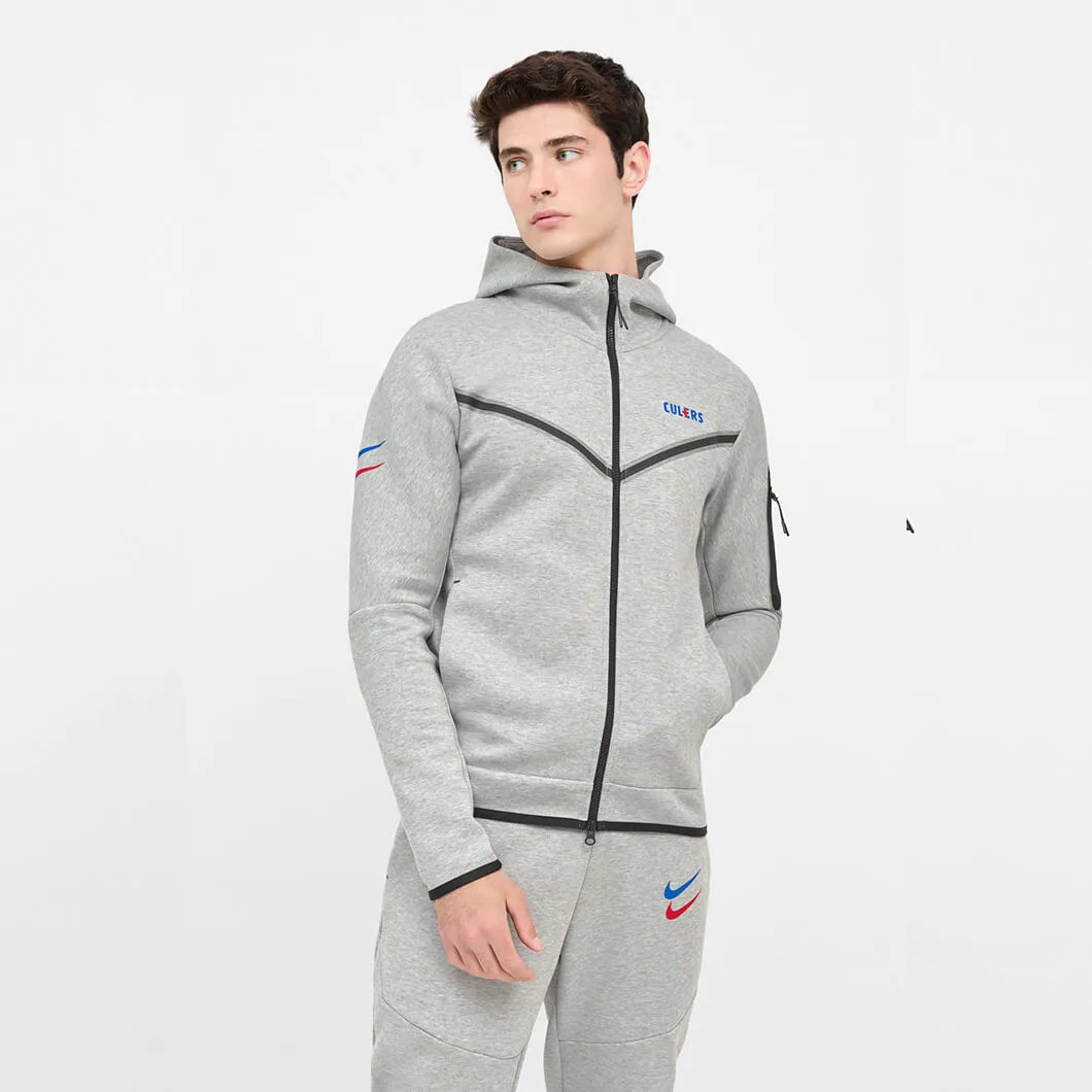 Nike 2022-23 Barcelona Men's Tech Fleece Windrunner Full-Zip Hoodie (Model - Front)