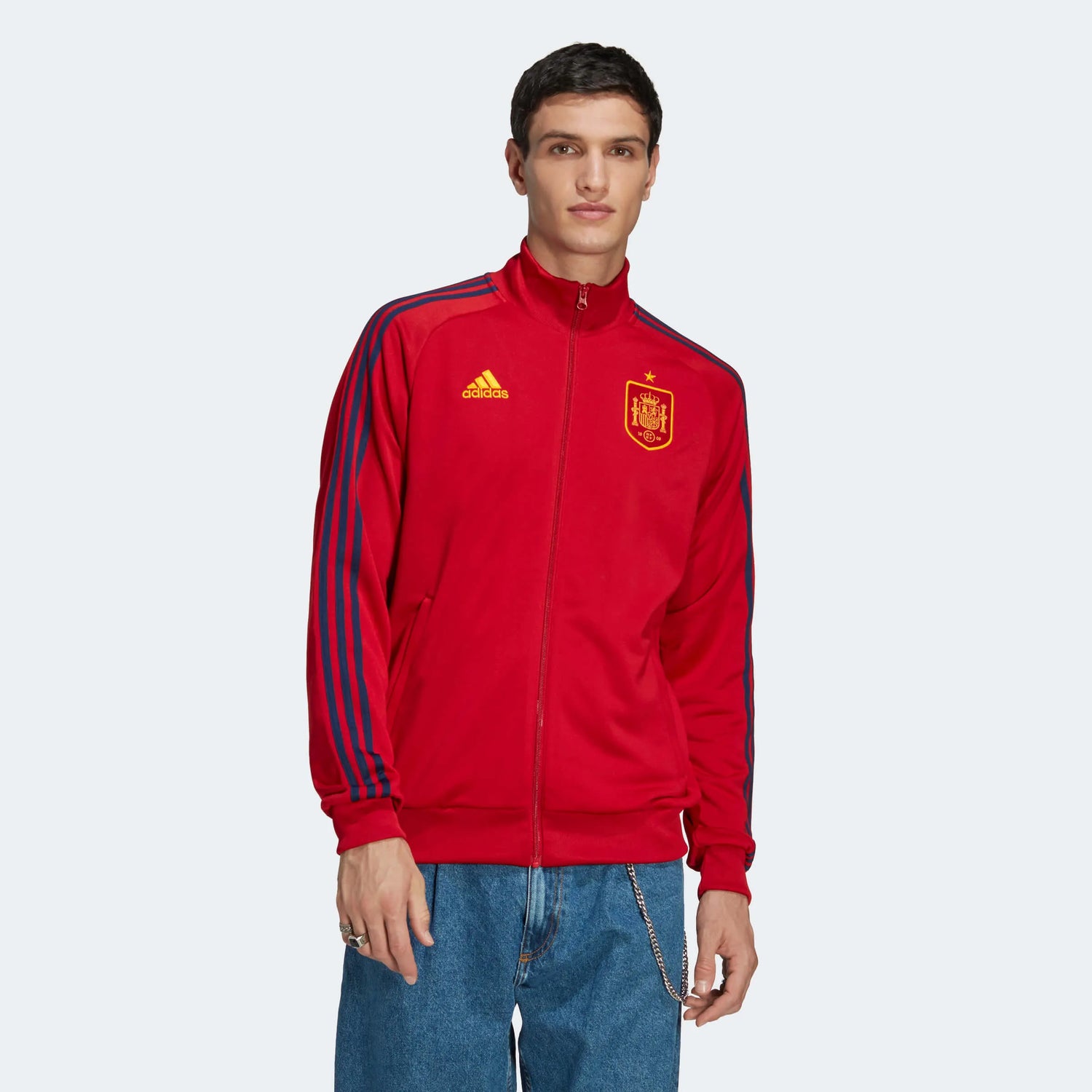 adidas 2022-23 Spain DNA Track Top - Power Red (Model - Front)