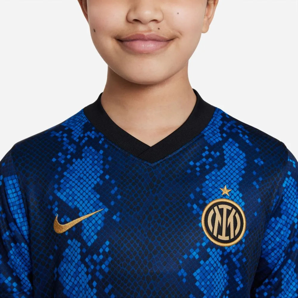 Nike 2021-22 Inter Milan Youth Home Jersey - Blue Spark (Detail 2)