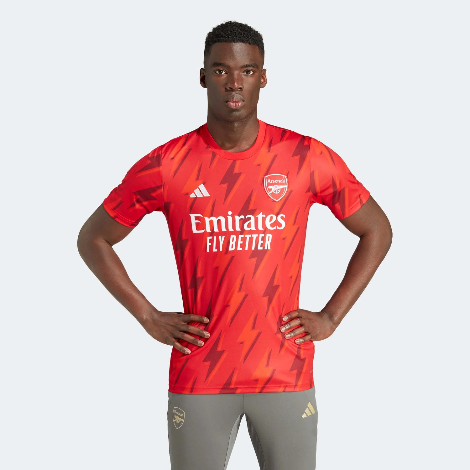 adidas 2023-24 Arsenal Men's Pre-Match Jersey (Model - Front)