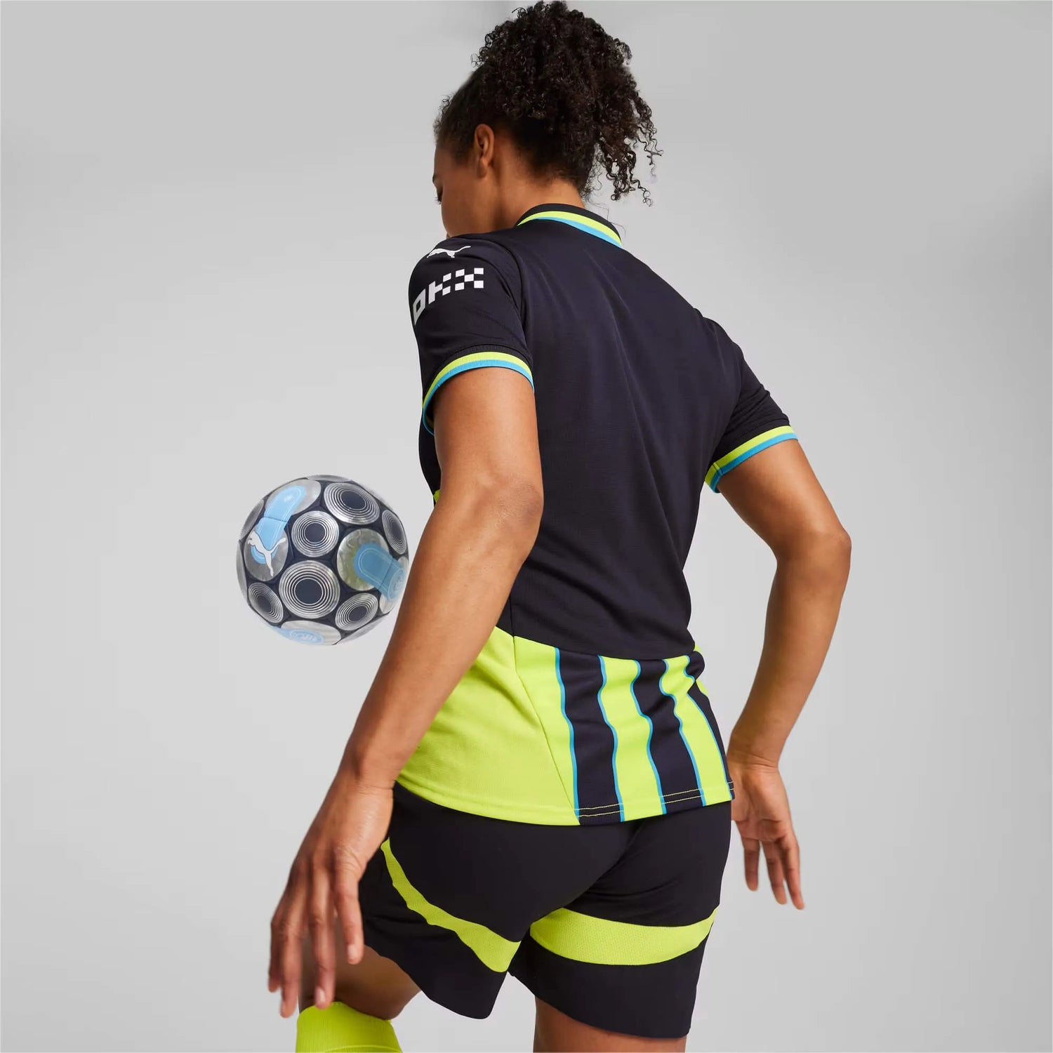 Puma 2024-25 Manchester City Women's Stadium Away Jersey (Model - Back)