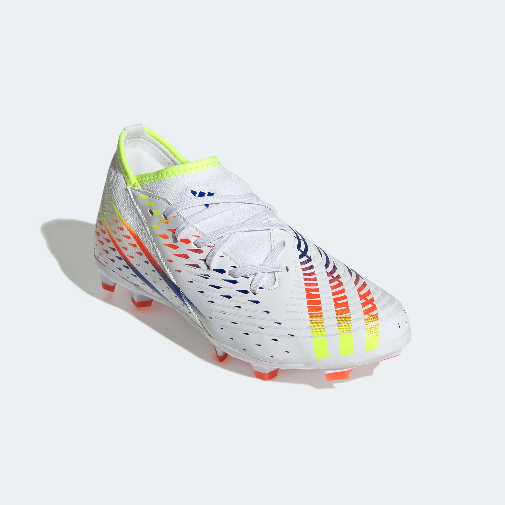adidas Jr Predator Edge.3 FG J - White-Yellow-Blue (Diagonal 1)