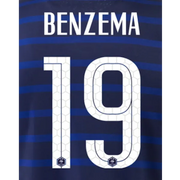 France 2020/21 Home Benzema #19 Jersey Name Set (Main)