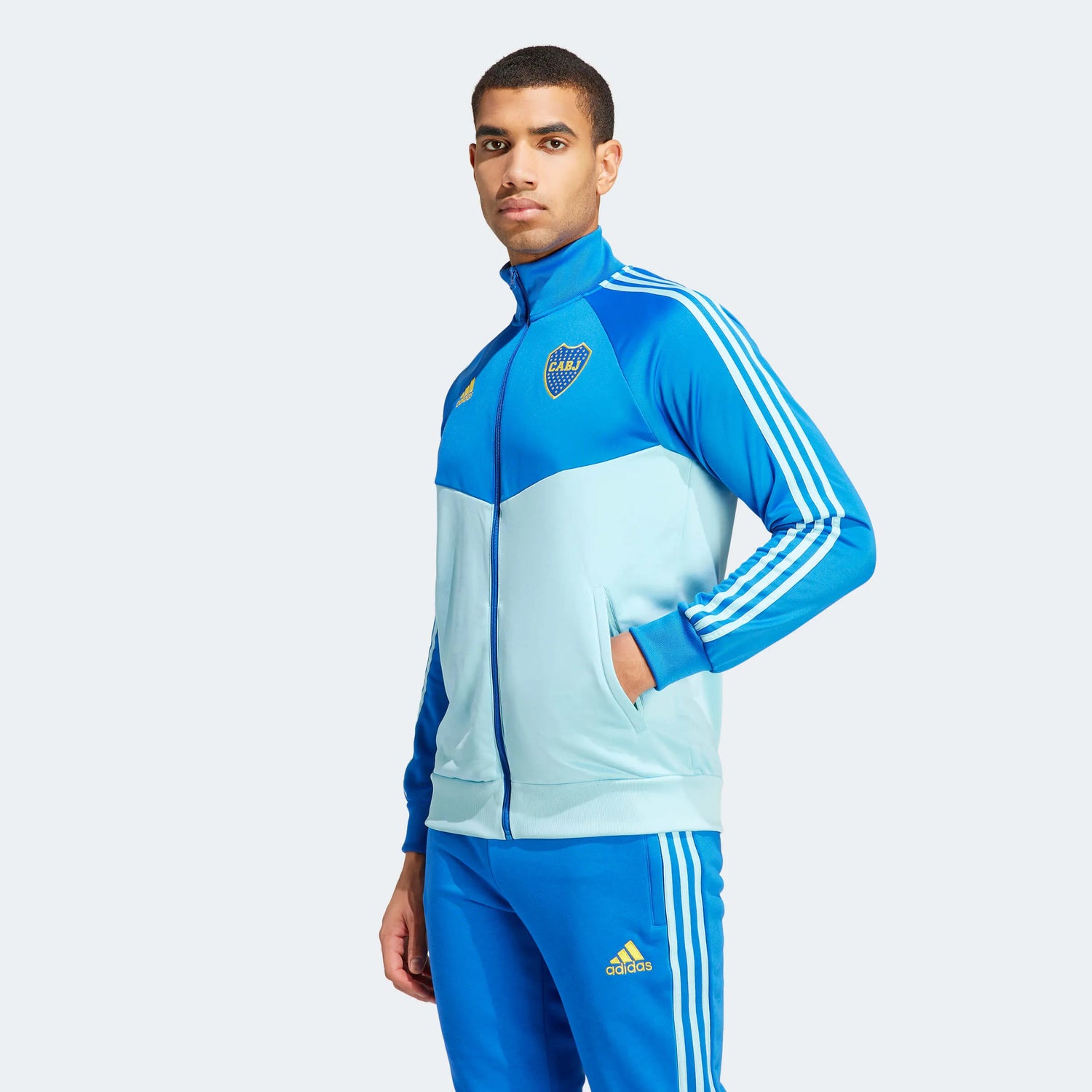 adidas 2023 Boca Juniors DNA Training Top - Blue-Light Blue (Model - Front)