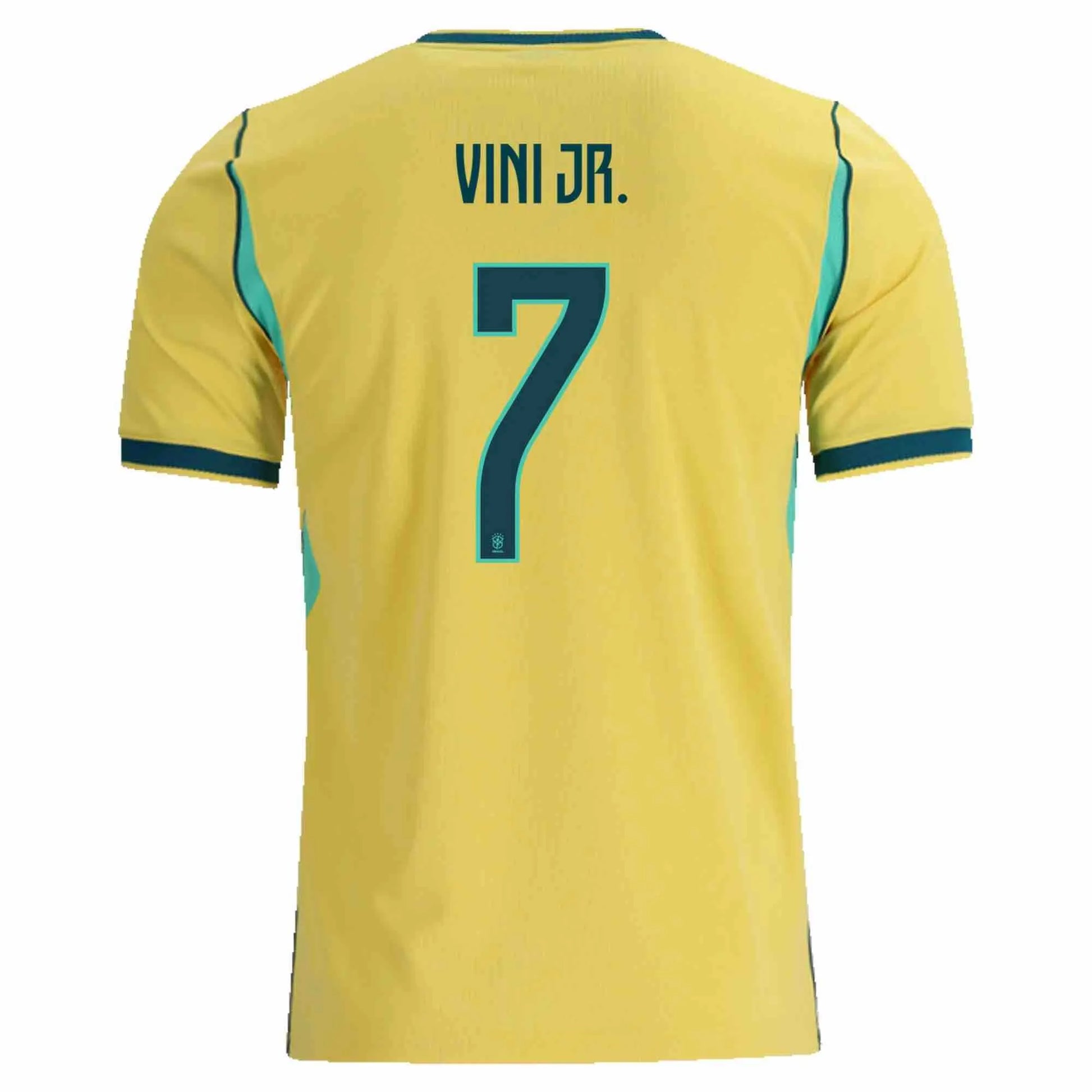 Nike 2026 Brazil Men's Stadium Home Soccer Jersey (Vini JR.)
