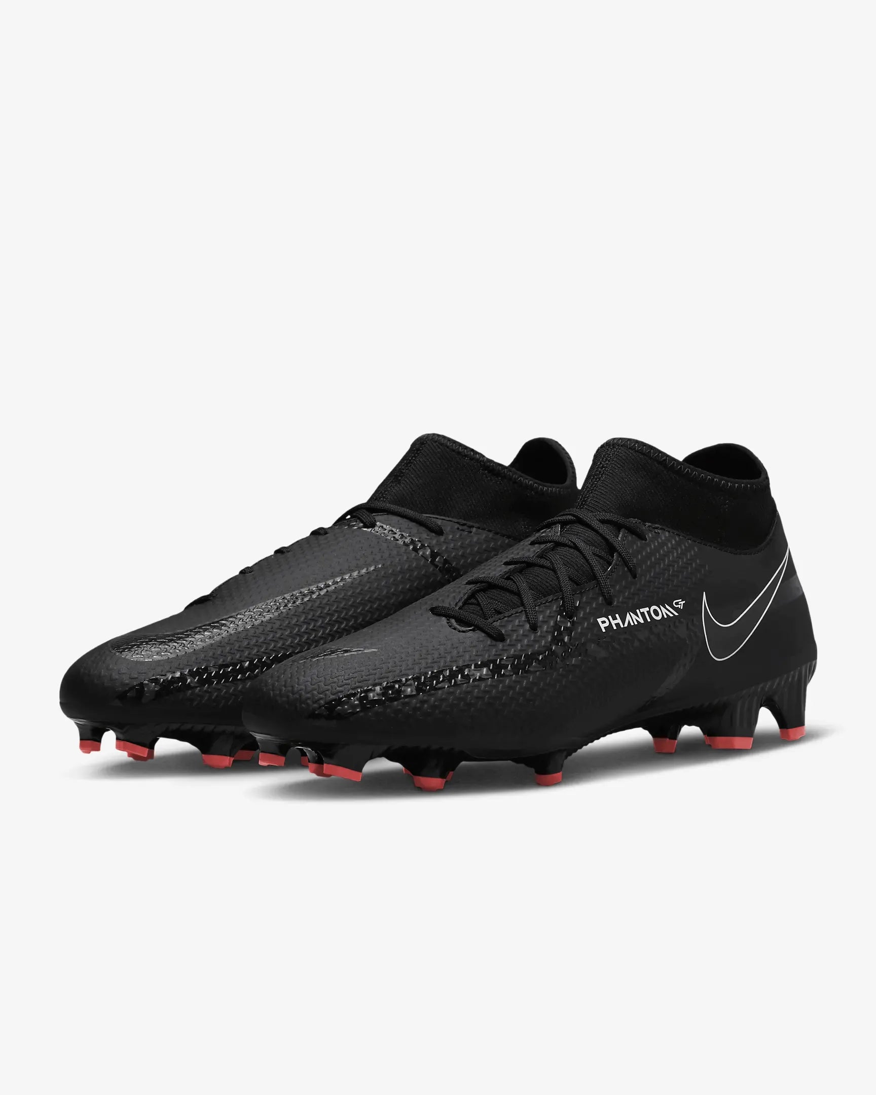 Nike Phantom GT2 Academy DF FG-MG - Black-Smoke Grey (Pair - Diagonal)