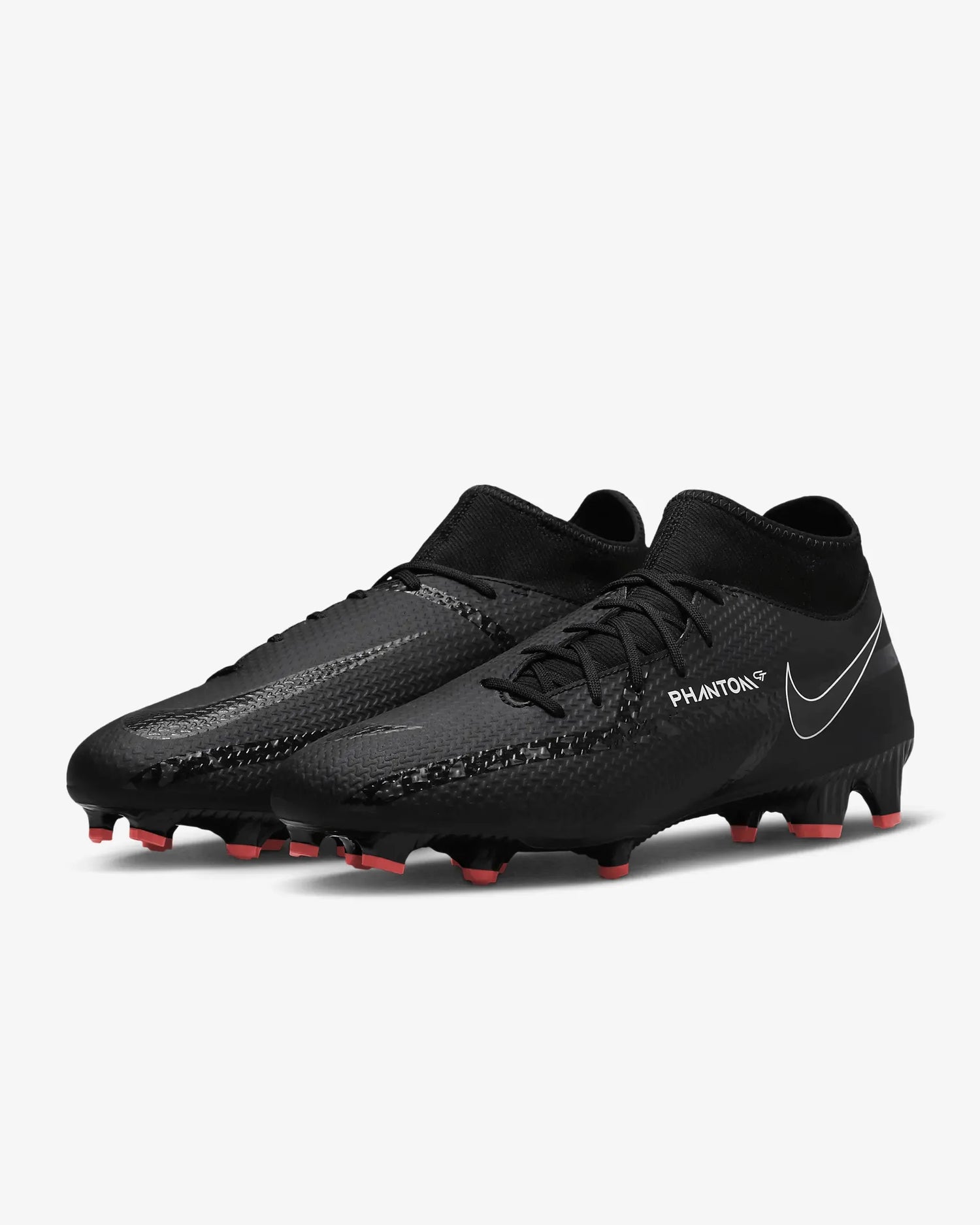 Nike Phantom GT2 Academy DF FG-MG - Black-Smoke Grey (Pair - Diagonal)