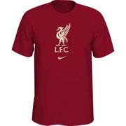 Nike 2021-22 Liverpool Evergreen Crest Tee - Gym Red-Fossil (Front)