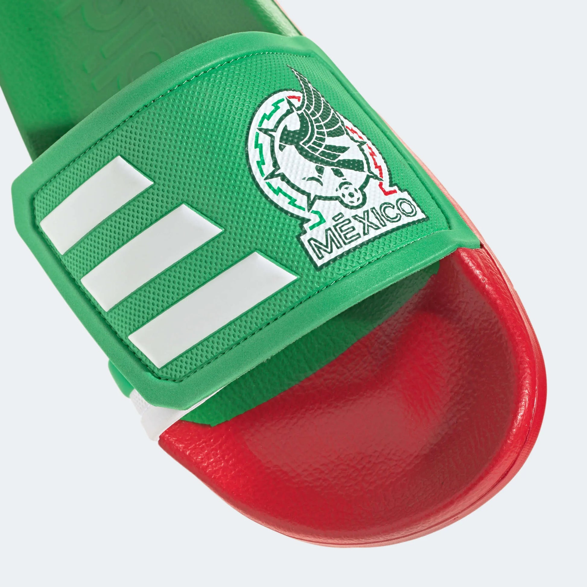 adidas Mexico Adilette TND Slides - Green-White-Red (Detail 2)