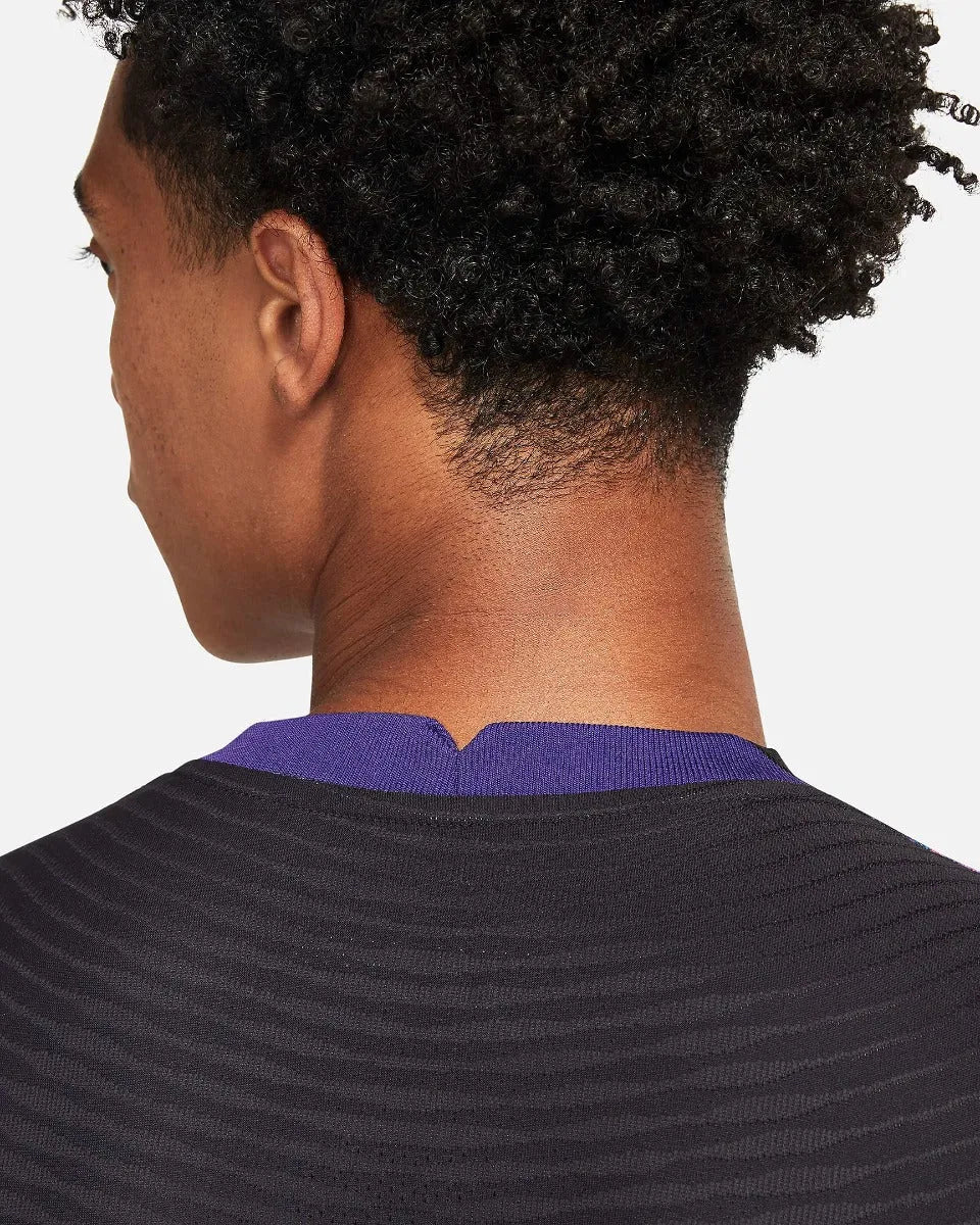Nike 2021-22. Tottenham Away ADV Match Jersey - Black-Venom Green (Detail 2)