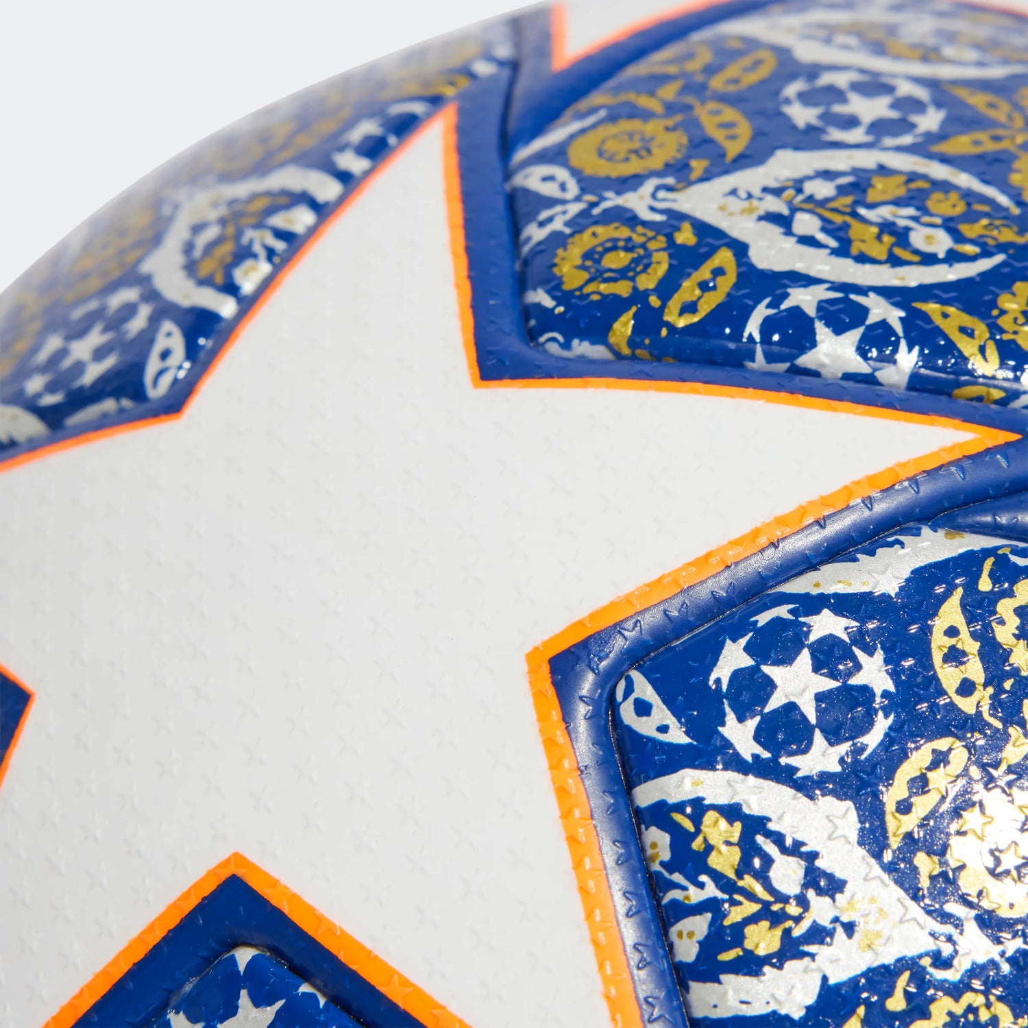adidas Istanbul Finale 23 Pro Official Match Ball - White-Royal Blue-Solar Orange (Detail 1)
