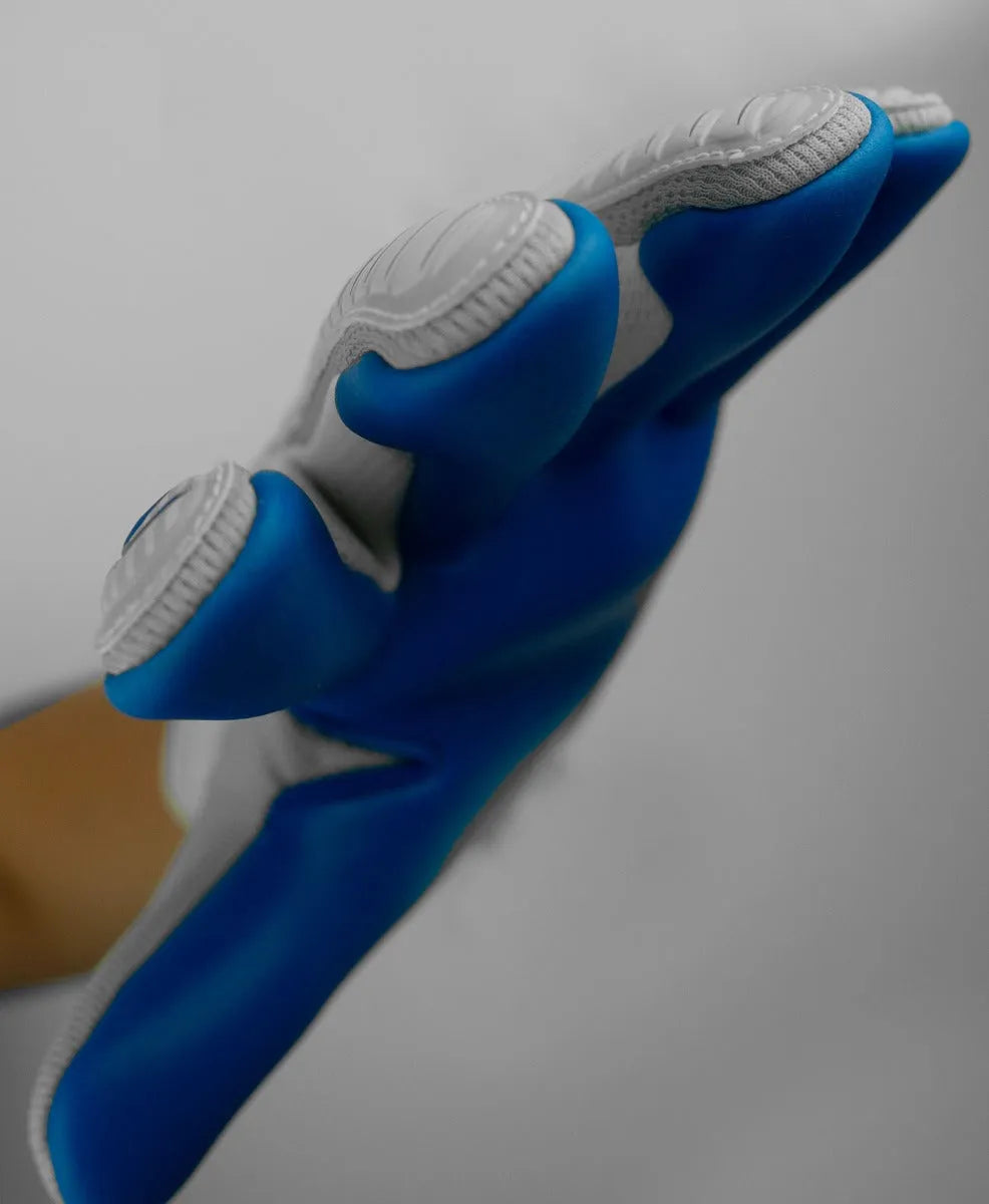 Reusch JR Attrakt Grip Evolution FS Goalkeeper Gloves - Grey-Yellow-Blue (Detail 1)