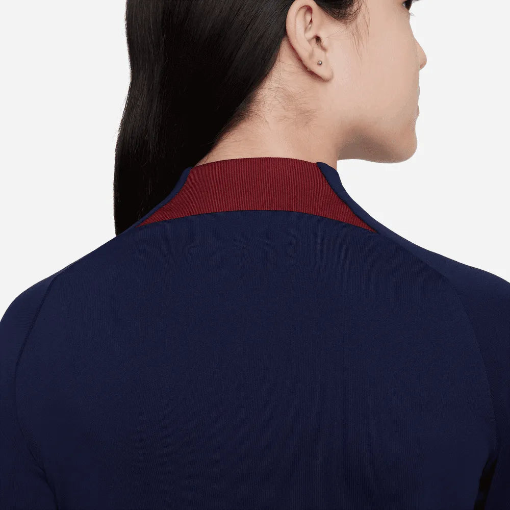 Nike 2023-24  PSG Youth  DF Strike Drill Top - Navy - Burgandy - Gold (Detail 2)