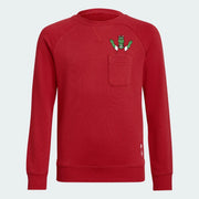 Adidas 2021-22 Arsenal Youth Crew Sweatshirt - Red (Front)