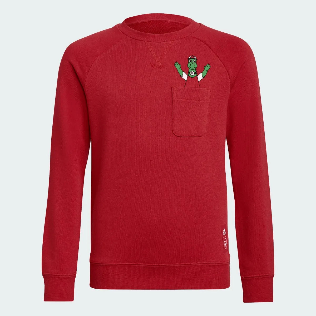 Adidas 2021-22 Arsenal Youth Crew Sweatshirt - Red (Front)